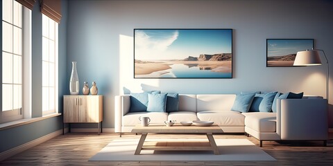 modern minimalism livingroom Generate Ai