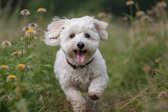 A picture of a joyful dog. Generative AI