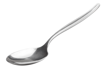 Silver or steel spoon cut out