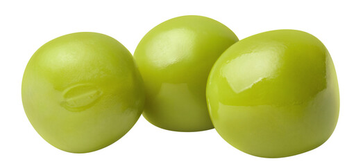 Delicious green peas cut out