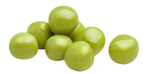 Delicious green peas cut out