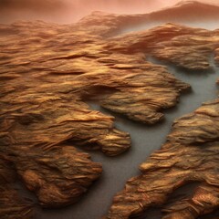 Mysterious realistic highly detailed alien Landscape That Inspires Wanderlust with depth k quality