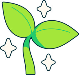 Plant Tree Ecology Farming Agriculture Grow Ecological Nature Flat Black Sticker