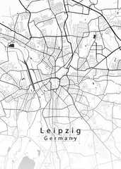 Leipzig Germany City Map