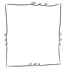 simple frame with curls