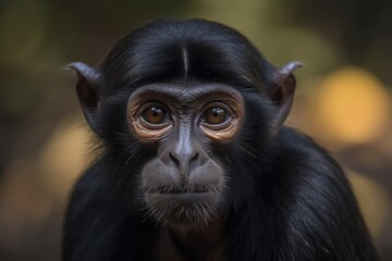 Fototapeta premium Soft Focus American Spider Monkey. Generative AI