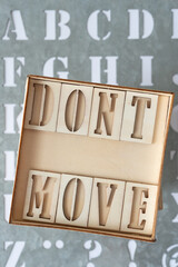 wood box and message 