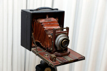 analog folding bellows photo camera