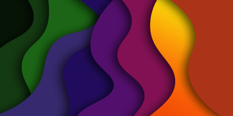 Colorful fluid background dynamic textured geometric element. Modern gradient light illustration