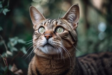 Fototapeta premium Cats communicate with humans through a sophisticated system that includes hundreds of sounds. Generative AI