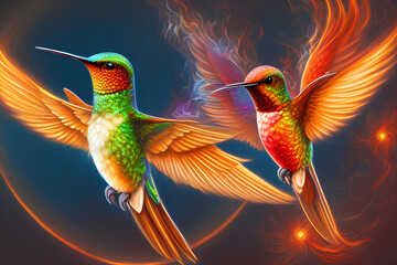 Hummingbirds Art