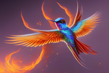 Obraz premium Hummingbird Art