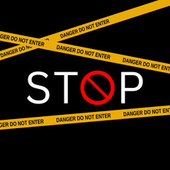 Stop conceptual typography motivational poster design banner