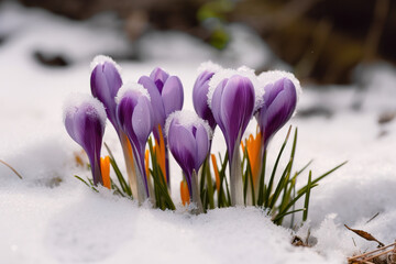 Crocus pictures showcase the vibrant and colorful flowers of the Crocus genus, typically featuring shades of purple, yellow, and white.