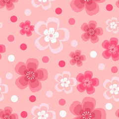 Fototapeta na wymiar Floral pattern, pink delicate flowers on a pink background. Design for fabric, packaging, baby cloth, cover.