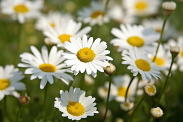 Daisy pictures showcase the cheerful and bright flowers of the Asteraceae family, typically featuring white petals and a yellow center. 