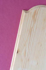 paper and wood panel with decorative molding edge