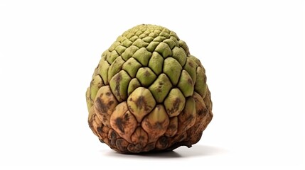 Obraz premium Annona fruit isolated on white background created with generative AI technology