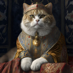 Cat as a Mughal Emperor