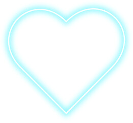 blue neon heart