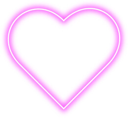 pink neon heart