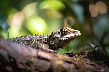 Obraz premium Unique Draco Lizard, created with Generative AI technology