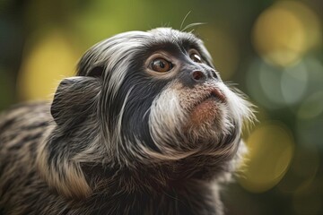 Whimsical Emperor Tamarin Exploring the Amazon Rainforest, created with Generative AI technology
