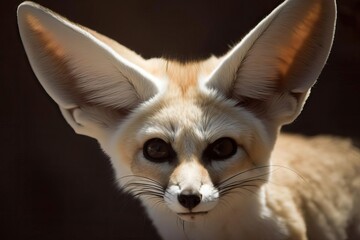 Adorable Fennec Fox, created with Generative AI technology