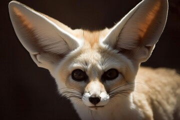 Obraz premium Adorable Fennec Fox, created with Generative AI technology