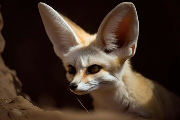 Adorable Fennec Fox, created with Generative AI technology