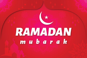 Ramadan Mubarak template background design 