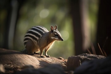 Adorable Numbat in the Australian Bush, created with Generative AI technology