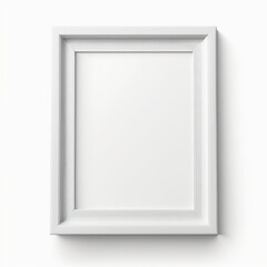 White empty frame. Created by artificial intelligence. PNG-24