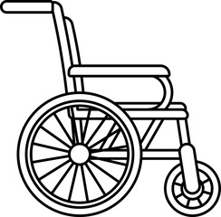 Fototapeta na wymiar Wheelchair Patient Chair Medical Hospital Resting Sleep Help LIne