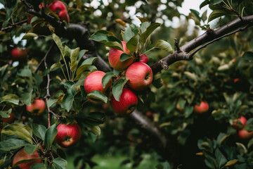 Apple pictures showcase the vibrant and juicy fruit of the Malus genus, typically featuring shades of red, green, and yellow.