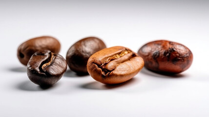 Single origin coffee beans macro shot