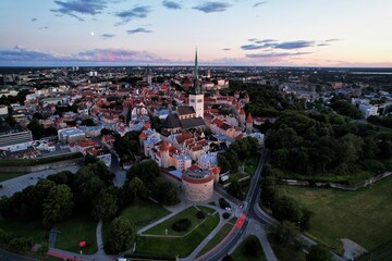 Tallinn, Estonia, city view from drone
