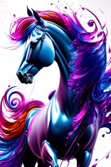Horse Fantasy Paint & Swirl