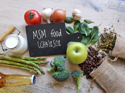 Foods high in methylsulfonylmethane with chemical structural formula of MSM (dimethyl sulfone). Foods that naturally contain sulfur or MSM. Natural sources of methylsulfonylmethane.
