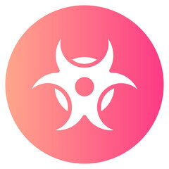 biohazard sign gradient icon