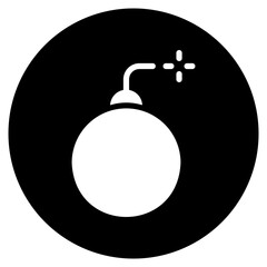 bomb glyph icon