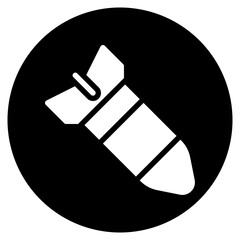 nuclear bomb glyph icon