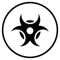 biohazard sign glyph icon