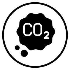 co2 glyph icon