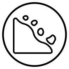 landslide line icon