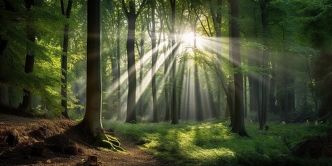 Fototapeta premium morning in the woods