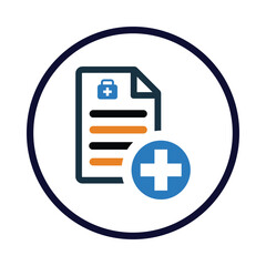 medical report, report, prescription, health test report icon