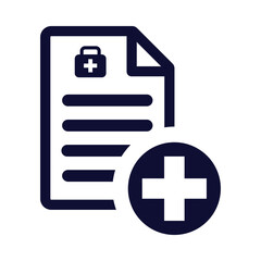 medical report, report, prescription, health test report icon