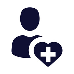 Obraz premium heart, medical, plus, man, people, heart specialist doctor icon