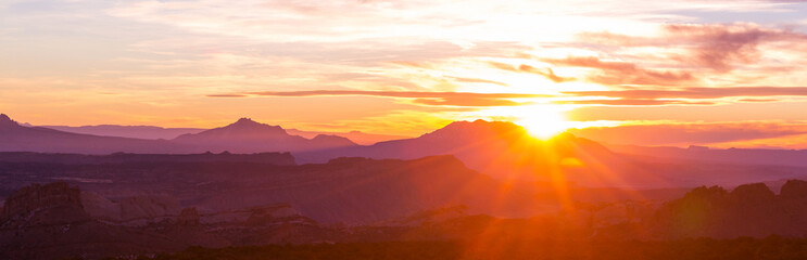 Mountains on sunset